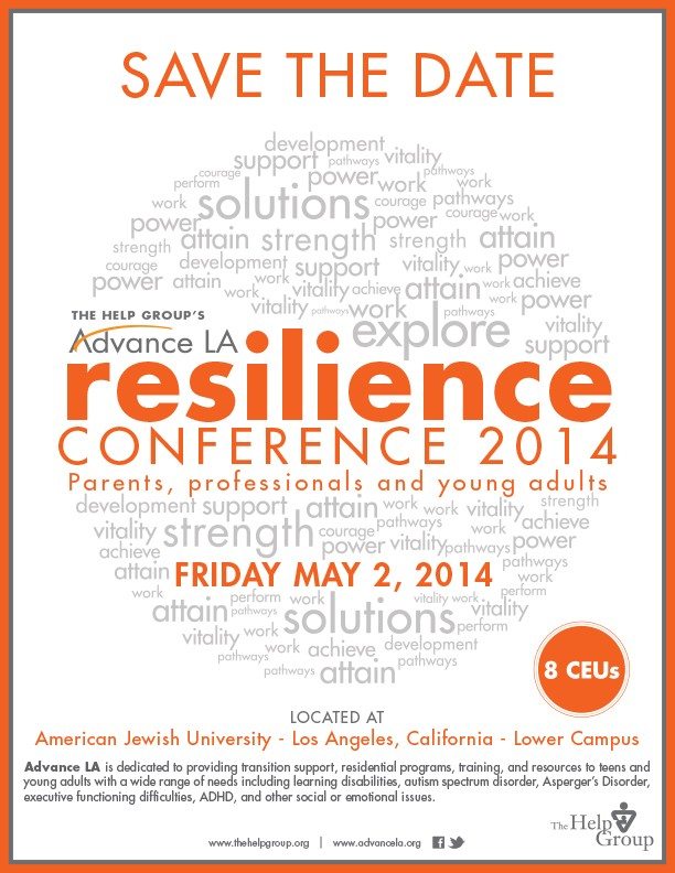 Advance LA’s 2014 Conference, titled RESILIENCE, presented cutting edge research and interventions that focused on easing this transition process. The Resilience Conference was held at American Jewish University on Friday, May 2nd, 2014.