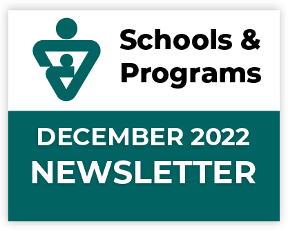 Schools & Programs December 2022 Newsletter